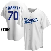 Nabil Crismatt Youth Los Angeles Dodgers White Replica Home Jersey