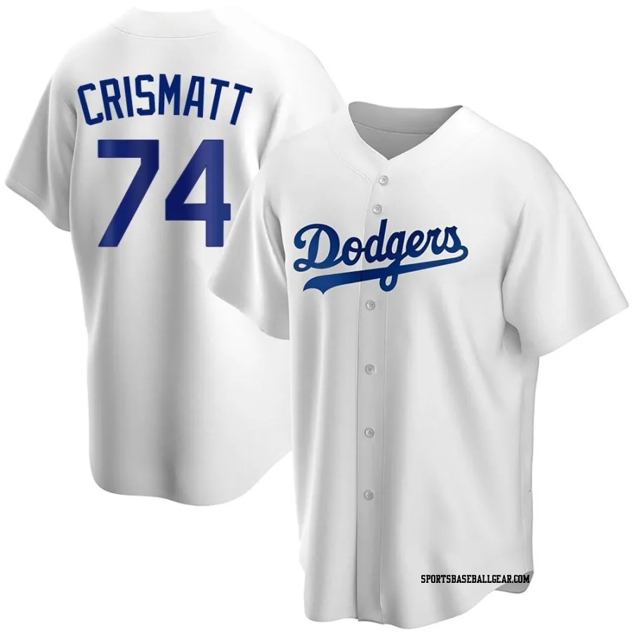 Nabil Crismatt Youth Los Angeles Dodgers White Replica Home Jersey