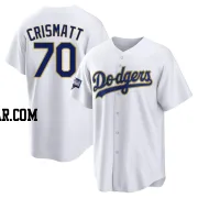 Nabil Crismatt Youth Los Angeles Dodgers White/Gold Replica 2021 Gold Program Player Jersey