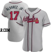 Nacho Alvarez Jr. Men's Atlanta Braves Gray Authentic Road Jersey