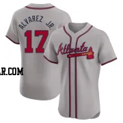 Nacho Alvarez Jr. Men's Atlanta Braves Gray Elite Road Jersey