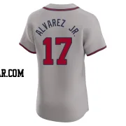 Nacho Alvarez Jr. Men's Atlanta Braves Gray Elite Road Jersey