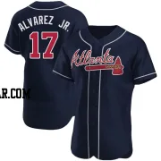 Nacho Alvarez Jr. Men's Atlanta Braves Navy Authentic Alternate Jersey