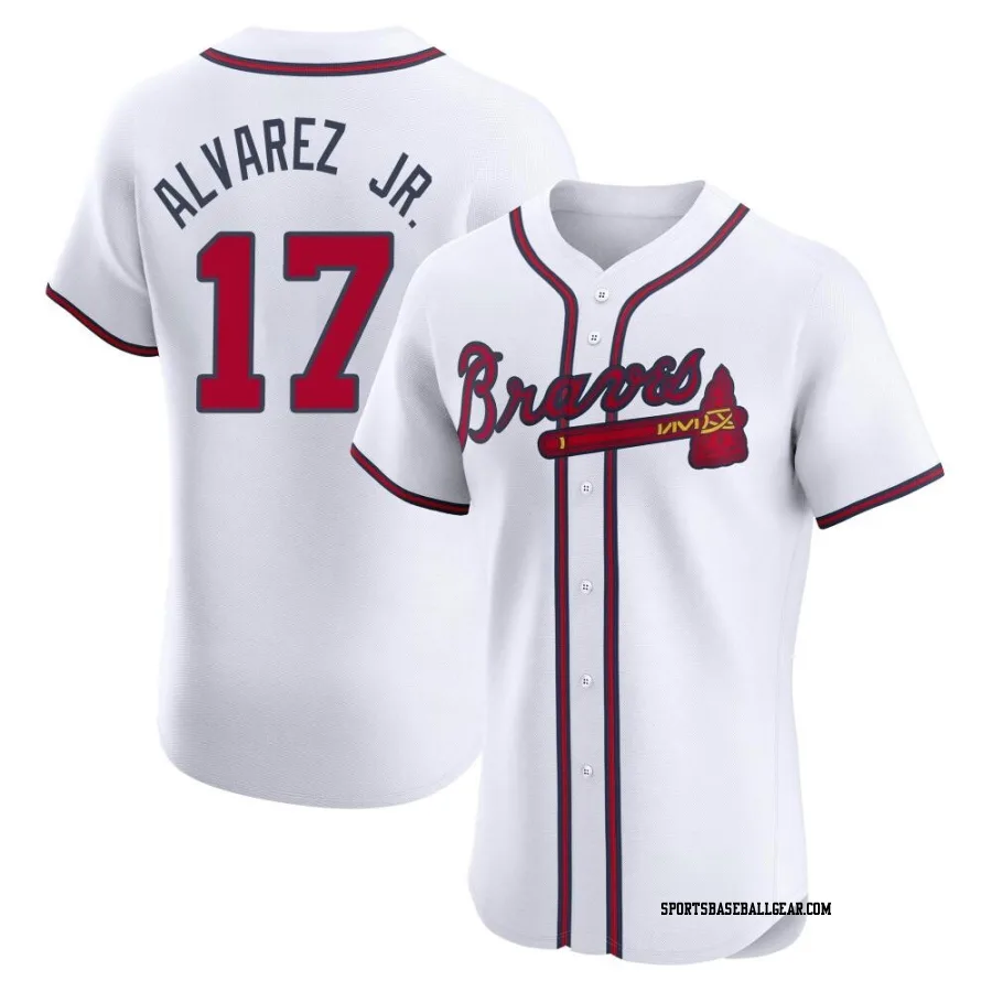 Nacho Alvarez Jr. Men's Atlanta Braves White Elite Home Jersey