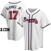 Nacho Alvarez Jr. Men's Atlanta Braves White Replica Home Jersey