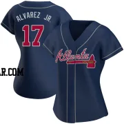 Nacho Alvarez Jr. Women's Atlanta Braves Navy Authentic Alternate Jersey