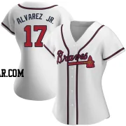 Nacho Alvarez Jr. Women's Atlanta Braves White Authentic Home Jersey