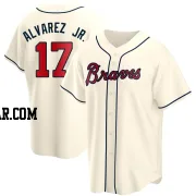 Nacho Alvarez Jr. Youth Atlanta Braves Cream Replica Alternate Jersey