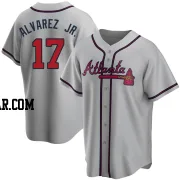 Nacho Alvarez Jr. Youth Atlanta Braves Gray Replica Road Jersey