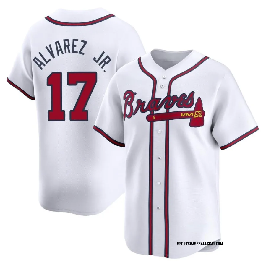 Nacho Alvarez Jr. Youth Atlanta Braves White Limited Home Jersey