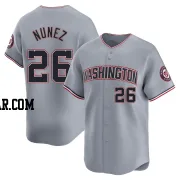 Nasim Nunez Men's Washington Nationals Gray Limited Road Jersey