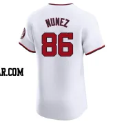 Nasim Nunez Men's Washington Nationals White Elite Home Jersey