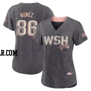 Nasim Nunez Women's Washington Nationals Gray Authentic 2022 City Connect Jersey