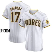 Nate Colbert Men's San Diego Padres White Elite Home Patch Jersey