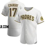 Nate Colbert Men's San Diego Padres White/Brown Authentic Home Jersey