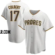 Nate Colbert Men's San Diego Padres White/Brown Replica Home Jersey