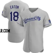 Nate Eaton Men's Kansas City Royals Gray Authentic Road Jersey