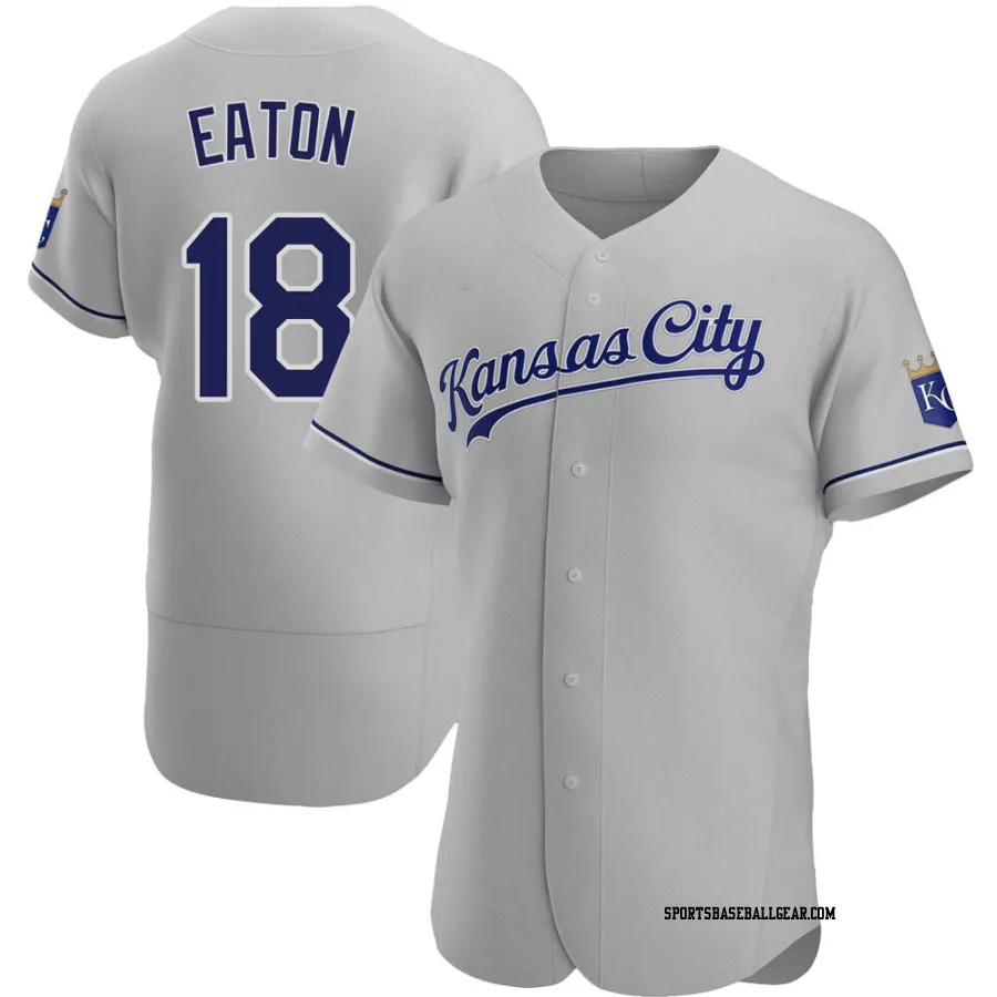 Nate Eaton Men's Kansas City Royals Gray Authentic Road Jersey