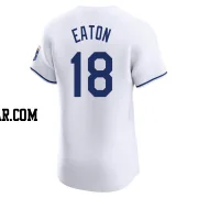 Nate Eaton Men's Kansas City Royals White Elite Home Jersey