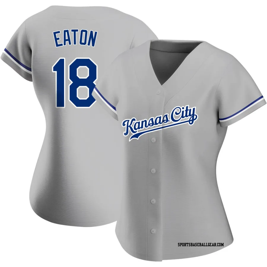 Nate Eaton Women's Kansas City Royals Gray Authentic Road Jersey