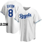 Nathan Eaton Men's Kansas City Royals White Replica Home Jersey