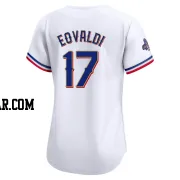 Nathan Eovaldi Women's Texas Rangers Gold Limited White 2024 Collection Jersey