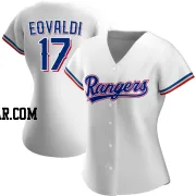 Nathan Eovaldi Women's Texas Rangers White Authentic Home Jersey