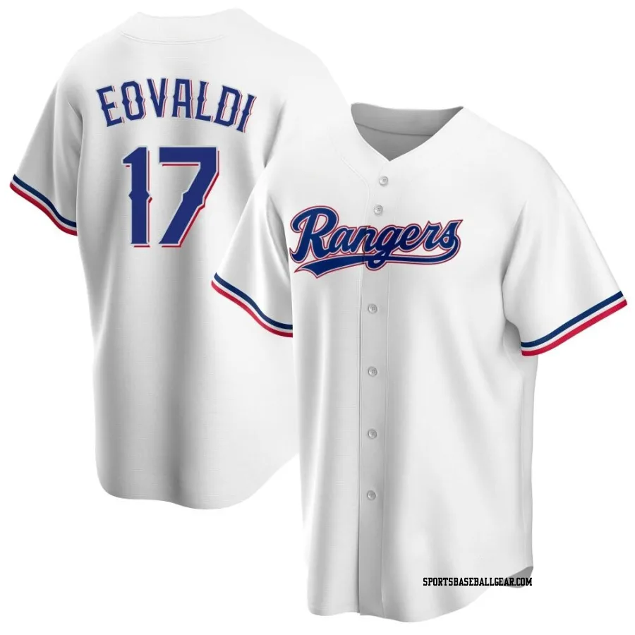 Nathan Eovaldi Youth Texas Rangers White Replica Home Jersey