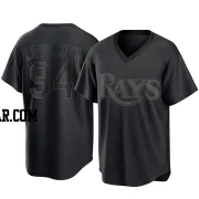 Nathan Lavender Men's Tampa Bay Rays Black Replica Pitch Fashion Jersey