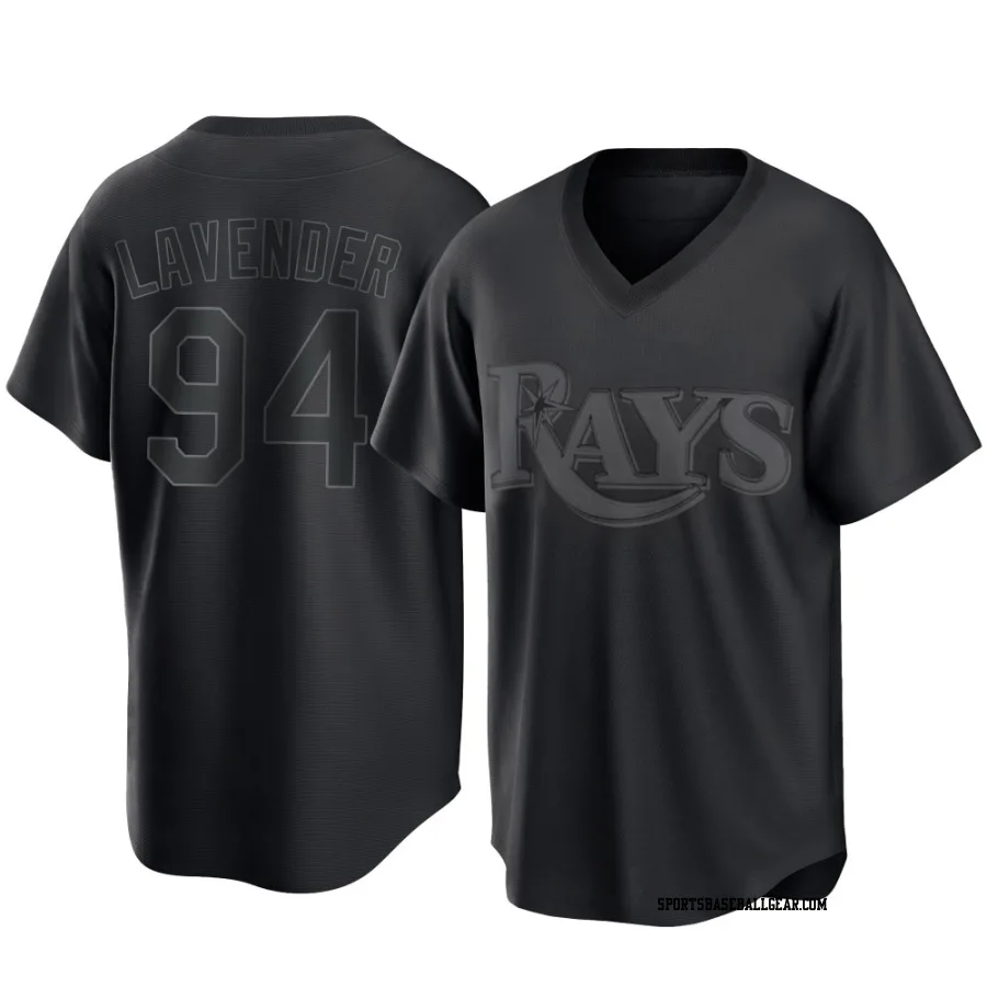 Nathan Lavender Men's Tampa Bay Rays Black Replica Pitch Fashion Jersey