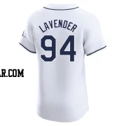 Nathan Lavender Men's Tampa Bay Rays White Elite Home Jersey