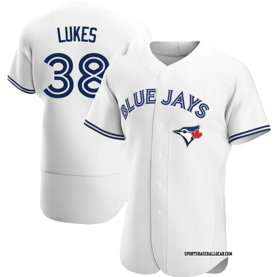 Nathan Lukes Men's Toronto Blue Jays White Authentic Home Jersey