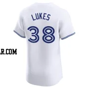 Nathan Lukes Men's Toronto Blue Jays White Elite Home Jersey