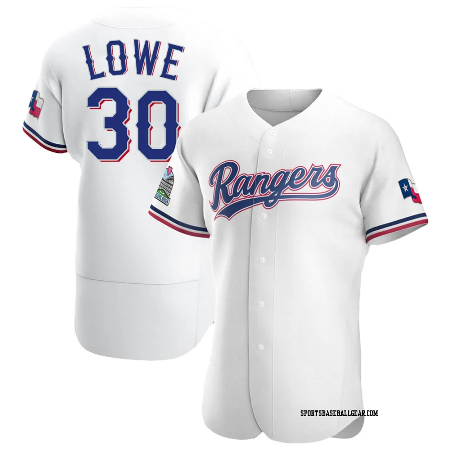 Nathaniel Lowe Men's Texas Rangers White Authentic Home Jersey