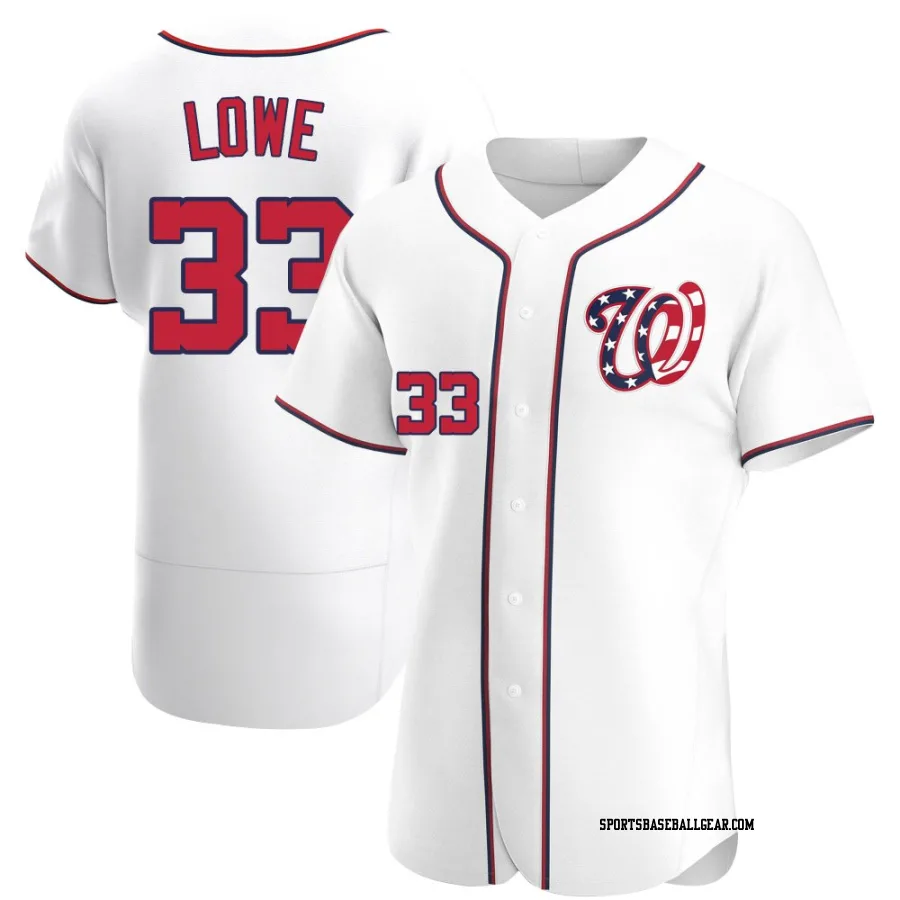 Nathaniel Lowe Men's Washington Nationals White Authentic Alternate Jersey