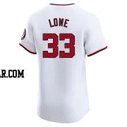 Nathaniel Lowe Men's Washington Nationals White Elite Home Jersey