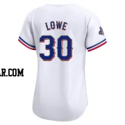 Nathaniel Lowe Women's Texas Rangers Gold Limited White 2024 Collection Jersey