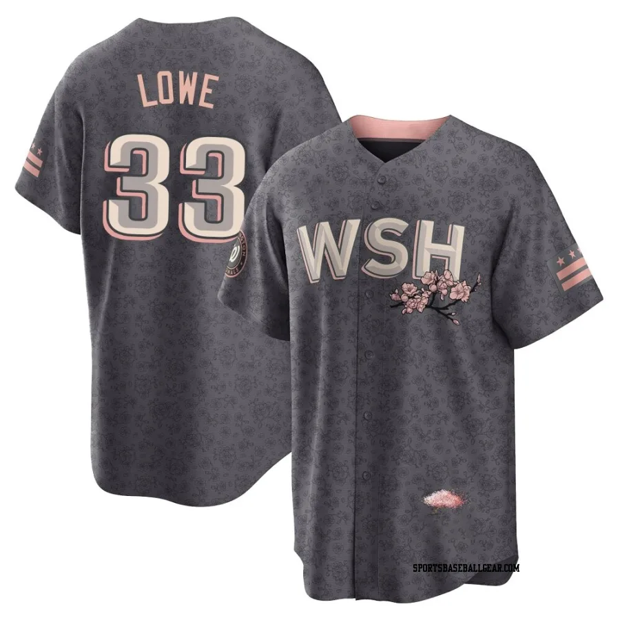 Nathaniel Lowe Youth Washington Nationals Gray Replica 2022 City Connect Jersey