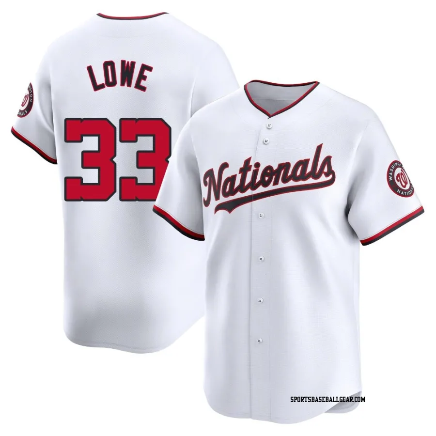 Nathaniel Lowe Youth Washington Nationals White Limited Home Jersey