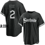 Nellie Fox Men's Chicago White Sox Black Replica 2021 City Connect Jersey