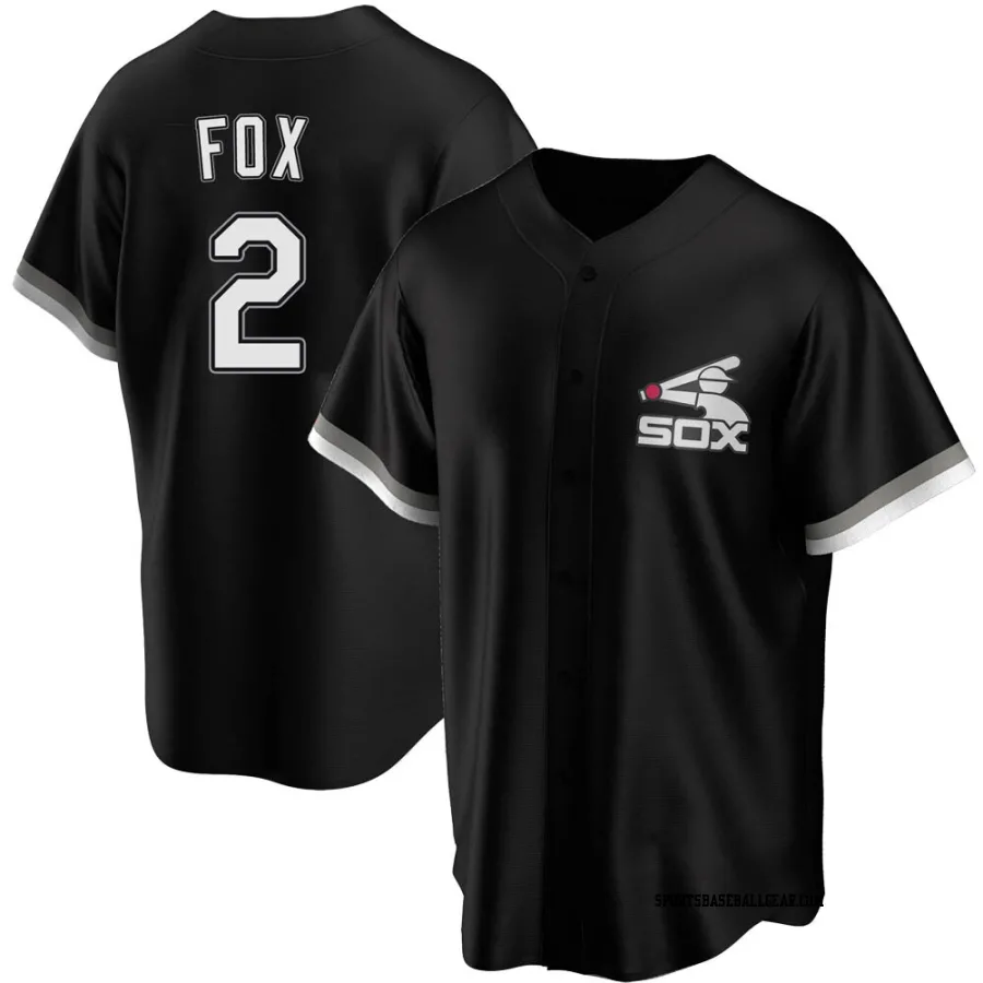 Nellie Fox Men's Chicago White Sox Black Replica Spring Training Jersey