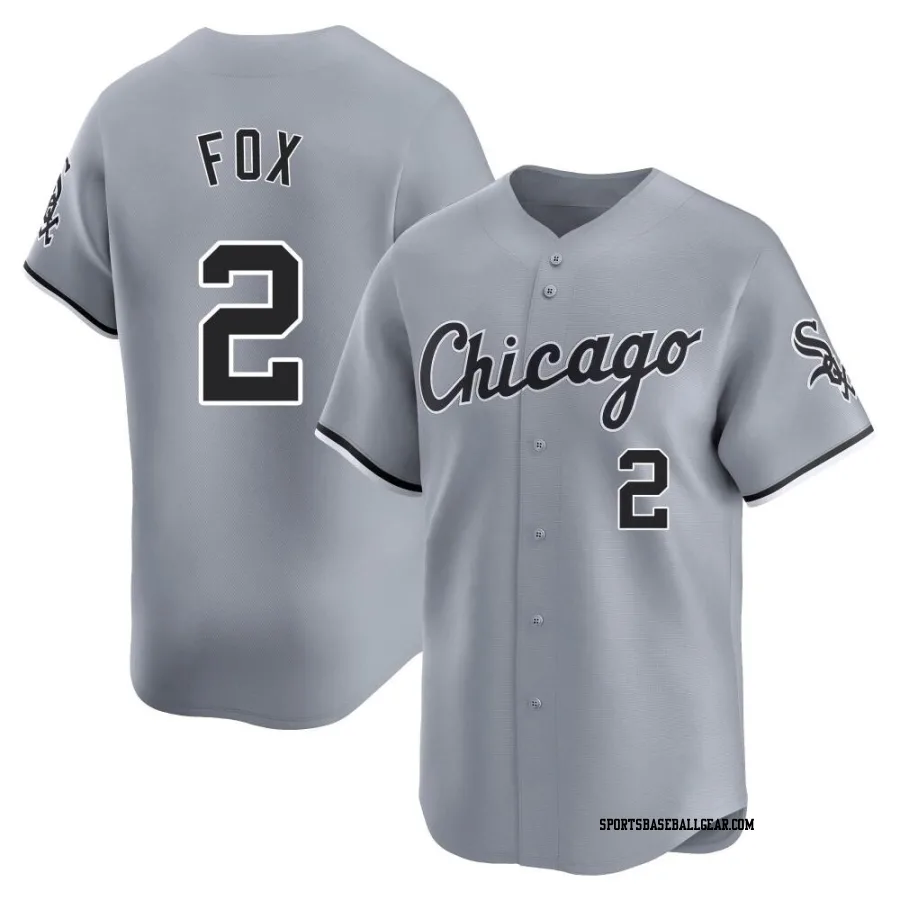 Nellie Fox Men's Chicago White Sox Gray Limited Road Jersey