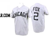 Nellie Fox Men's Chicago White Sox Grey Authentic 1960 Throwback Jersey