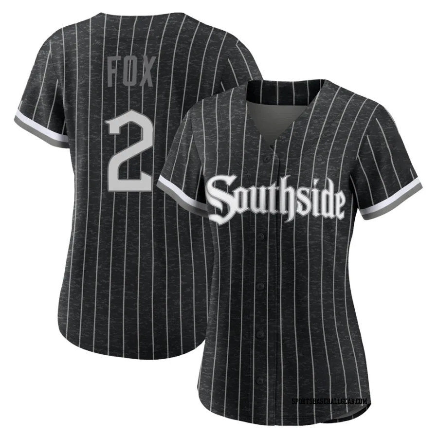 Nellie Fox Women's Chicago White Sox Black Authentic 2021 City Connect Jersey