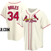 Nelson Briles Men's St. Louis Cardinals Cream Replica Alternate Jersey