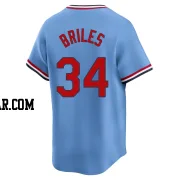 Nelson Briles Men's St. Louis Cardinals Light Blue Limited Cooperstown Collection Jersey