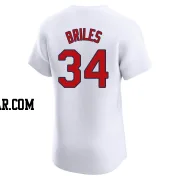 Nelson Briles Men's St. Louis Cardinals White Elite Home Jersey