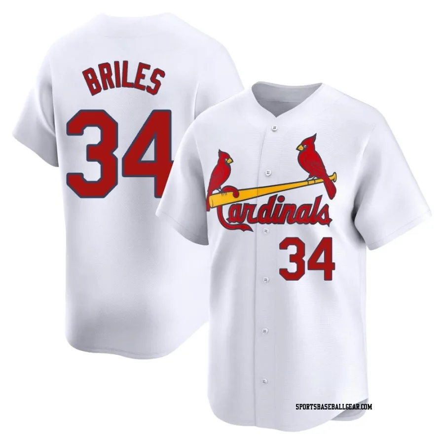 Nelson Briles Men's St. Louis Cardinals White Limited Home Jersey