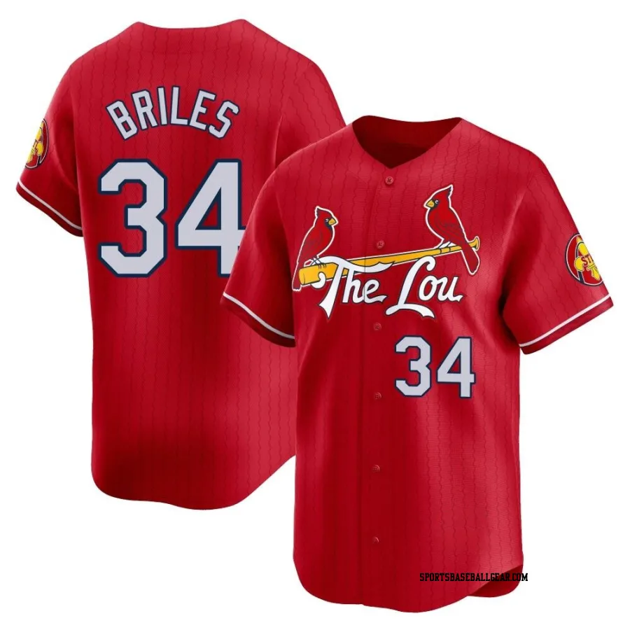 Nelson Briles Youth St. Louis Cardinals Red Limited 2024 City Connect Jersey