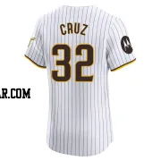 Nelson Cruz Men's San Diego Padres White Elite Home Patch Jersey